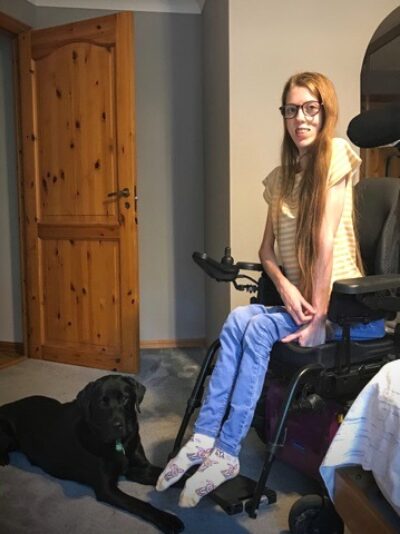 Going up in the world - Azaria sitting tall